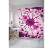 Штора (занавеска) для ванной JoyArty "Оптические разводы" из сатена, 180х200 см с крючками, sc_274831