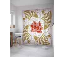 Штора (занавеска) для ванной JoyArty "Рыбий хоровод" из сатена, 180х200 см с крючками, sc_27889