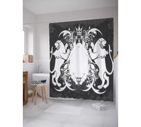 Штора (занавеска) для ванной JoyArty "Семейный герб" из сатена, 180х200 см с крючками, sc_27731