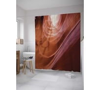 Штора (занавеска) для ванной JoyArty "Свет в конце туннеля" из сатена, 180х200 см с крючками, sc_27751