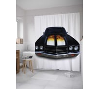 Штора (занавеска) для ванной JoyArty "Сила машины" из сатена, 180х200 см с крючками, sc_27902