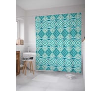 Штора (занавеска) для ванной JoyArty "Классический орнамент" из сатена, 180х200 см с крючками, sc_13259