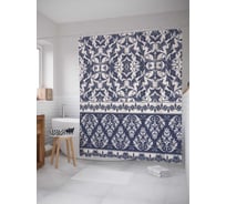 Штора (занавеска) для ванной JoyArty "Цветочное сочетание" из сатена, 180х200 см с крючками, sc_13211