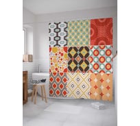 Штора (занавеска) для ванной JoyArty "Завораживающие текстуры" из сатена, 180х200 см с крючками, sc_13164