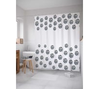 Штора (занавеска) для ванной JoyArty "Богатая вышивка" из сатена, 180х200 см с крючками, sc_13328