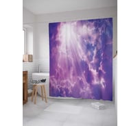 Штора (занавеска) для ванной JoyArty "Солнечная фантазия" из сатена, 180х200 см с крючками, sc_13023