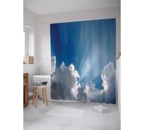 Штора (занавеска) для ванной JoyArty "Чарующий вид" из сатена, 180х200 см с крючками, sc_13030