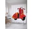 Штора (занавеска) для ванной JoyArty "Яркий скутер" из сатена, 180х200 см с крючками, sc_13159 1