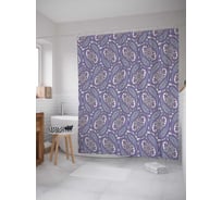 Штора (занавеска) для ванной JoyArty "Лепесточные ячейки" из сатена, 180х200 см с крючками, sc_23216