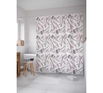 Штора (занавеска) для ванной JoyArty "Рок безумие" из сатена, 180х200 см с крючками, sc_12673