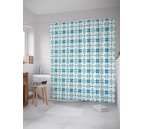 Штора (занавеска) для ванной JoyArty "Цветочное желание" из сатена, 180х200 см с крючками, sc_14338