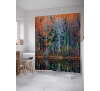Штора (занавеска) для ванной JoyArty "Зима скоро" из сатена, 180х200 см с крючками, sc_16592