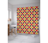 Штора (занавеска) для ванной JoyArty "Классический орнамент" из сатена, 180х200 см с крючками, sc_16813