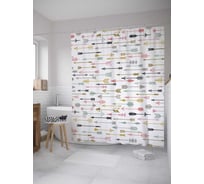 Штора (занавеска) для ванной JoyArty "Война индейцев" из сатена, 180х200 см с крючками, sc_10301