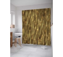 Штора (занавеска) для ванной JoyArty "Бамбуковая роща" из сатена, 180х200 см с крючками, sc_13504