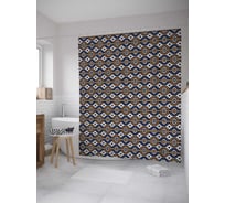Штора (занавеска) для ванной JoyArty "Классические узоры" из сатена, 180х200 см с крючками, sc_10181