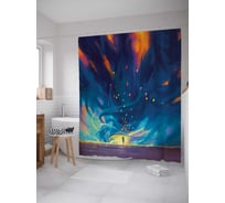 Штора (занавеска) для ванной JoyArty "Погода и волшебство" из сатена, 180х200 см с крючками, sc_12427