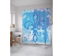 Штора (занавеска) для ванной JoyArty "Морозный орнамент" из сатена, 180х200 см с крючками, sc_14852
