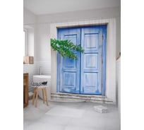 Штора (занавеска) для ванной JoyArty "Устаревшая дверь" из сатена, 180х200 см с крючками, sc_14194