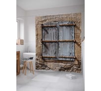 Штора (занавеска) для ванной JoyArty "Свет проникнет сквозь окно" из сатена, 180х200 см с крючками, sc_14200