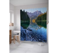 Штора (занавеска) для ванной JoyArty "В ожидании лета" из сатена, 180х200 см с крючками, sc_15208