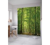 Штора (занавеска) для ванной JoyArty "Среди густого леса" из сатена, 180х200 см с крючками, sc_12611