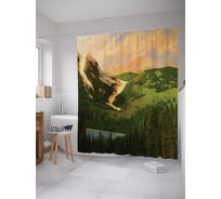 Штора (занавеска) для ванной JoyArty "Погодные различия" из сатена, 180х200 см с крючками, sc_15121