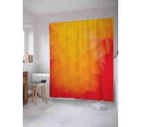 Штора (занавеска) для ванной JoyArty "Пламенные фигуры" из сатена, 180х200 см с крючками, sc_12470
