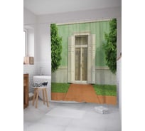 Штора (занавеска) для ванной JoyArty "Почти пришли" из сатена, 180х200 см с крючками, sc_14190