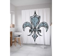 Штора (занавеска) для ванной JoyArty "Готическая лилия" из сатена, 180х200 см с крючками, sc_14854