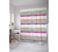 Штора (занавеска) для ванной JoyArty "Прояви фантазию" из сатена, 180х200 см с крючками, sc_20775