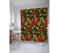 Штора (занавеска) для ванной JoyArty "Витиеватая классика" из сатена, 180х200 см sc_378774