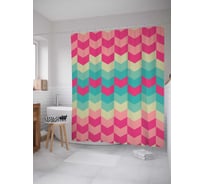 Штора (занавеска) для ванной JoyArty "Направленные полосы" из сатена, 180х200 см с крючками, sc_10727