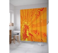 Штора (занавеска) для ванной JoyArty "Любовная песня" из сатена, 180х200 см с крючками, sc_12465