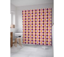 Штора (занавеска) для ванной JoyArty "Бисерные шторы" из сатена, 180х200 см с крючками, sc_28685