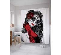 Штора (занавеска) для ванной JoyArty "Лесная привлекательность" из сатена, 180х200 см с крючками, sc_14521