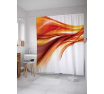Штора (занавеска) для ванной JoyArty "Фантастические волны" из сатена, 180х200 см с крючками, sc_12449