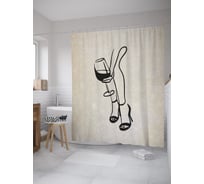 Штора (занавеска) для ванной JoyArty "Независимая женщина" из сатена, 180х200 см sc_385288