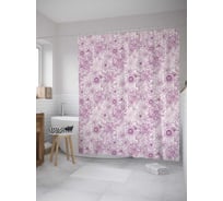 Штора (занавеска) для ванной JoyArty "Неспокойное синее море" из сатена, 180х200 см с крючками, sc_28468