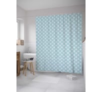 Штора (занавеска) для ванной JoyArty "Строгие круги" из сатена, 180х200 см с крючками, sc_28785