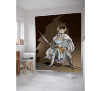 Штора (занавеска) для ванной JoyArty "Рыцарь в рогатом шлеме" из сатена, 180х200 см с крючками, sc_14702