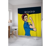 Штора (занавеска) для ванной JoyArty "Стимулирующий плакат" из сатена, 180х200 см sc_378653