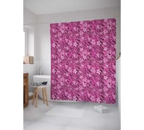 Штора (занавеска) для ванной JoyArty "Весеннее цветение" из сатена, 180х200 см с крючками, sc_14065