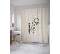 Штора (занавеска) для ванной JoyArty "Таинственная девушка" из сатена, 180х200 см sc_385284