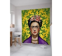 Штора (занавеска) для ванной JoyArty "Загадочная Фрида" из сатена, 180х200 см sc_378637