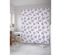 Штора (занавеска) для ванной JoyArty "Привезенные цветы" из сатена, 180х200 см с крючками, sc_23320