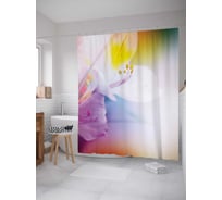 Штора (занавеска) для ванной JoyArty "Нежность в мелочах" из сатена, 180х200 см с крючками, sc_2627