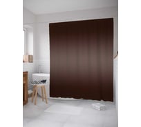 Штора (занавеска) для ванной JoyArty "Переход шоколад" из сатена, 180х200 см с крючками, sc_23545
