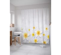 Штора (занавеска) для ванной JoyArty "Домашняя свежесть" из сатена, 180х200 см с крючками, sc_2662