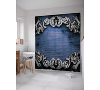 Штора (занавеска) для ванной JoyArty "Рельефная декорация" из сатена, 180х200 см с крючками, sc_15965